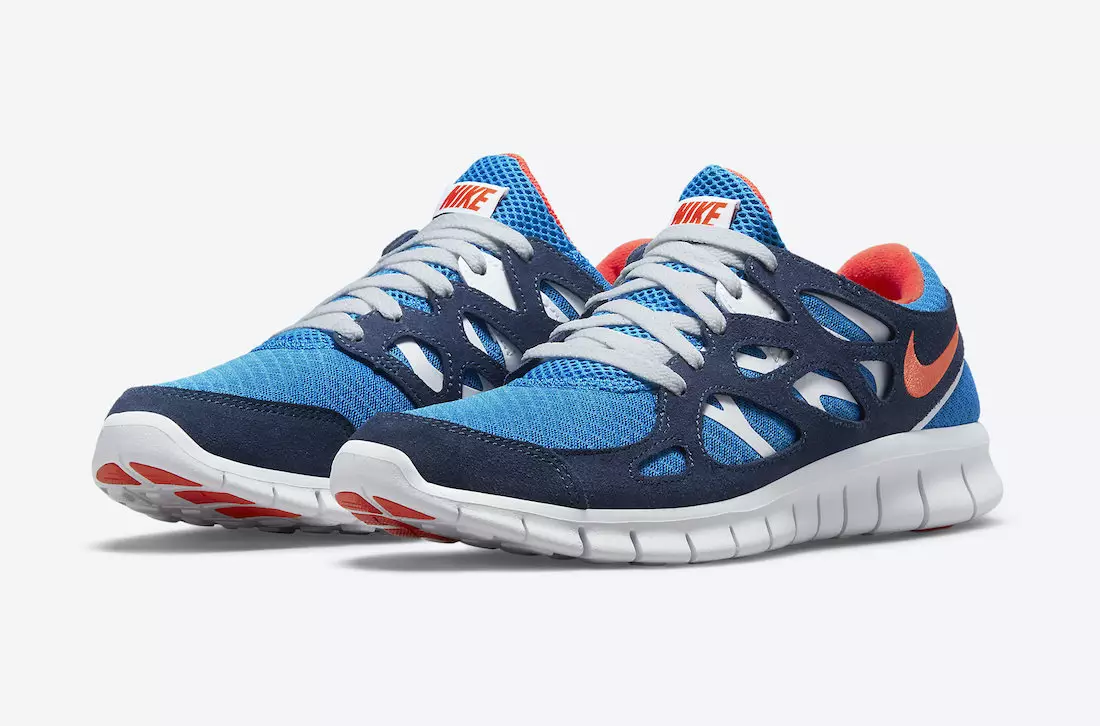 Nike Free Run 2 беті теңіз және қызғылт сары түсті