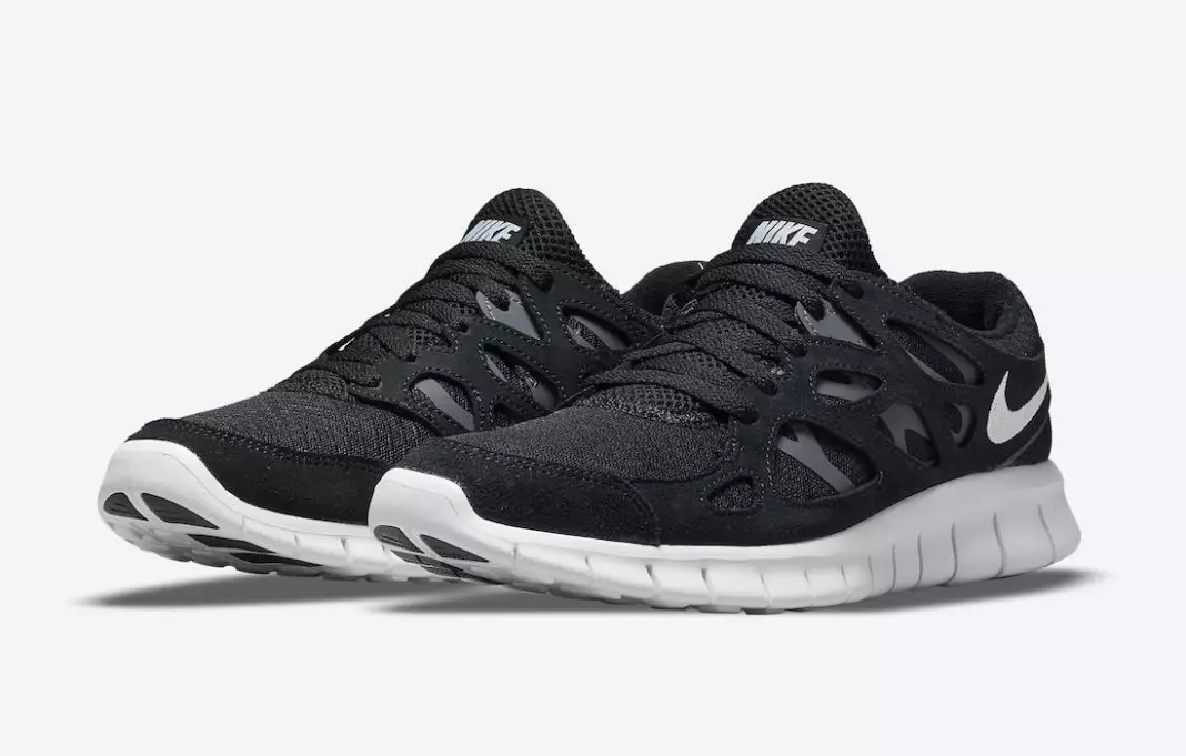 Nike Free Run 2 שווארצע ווייסע 537732-004 מעלדונג טאָג