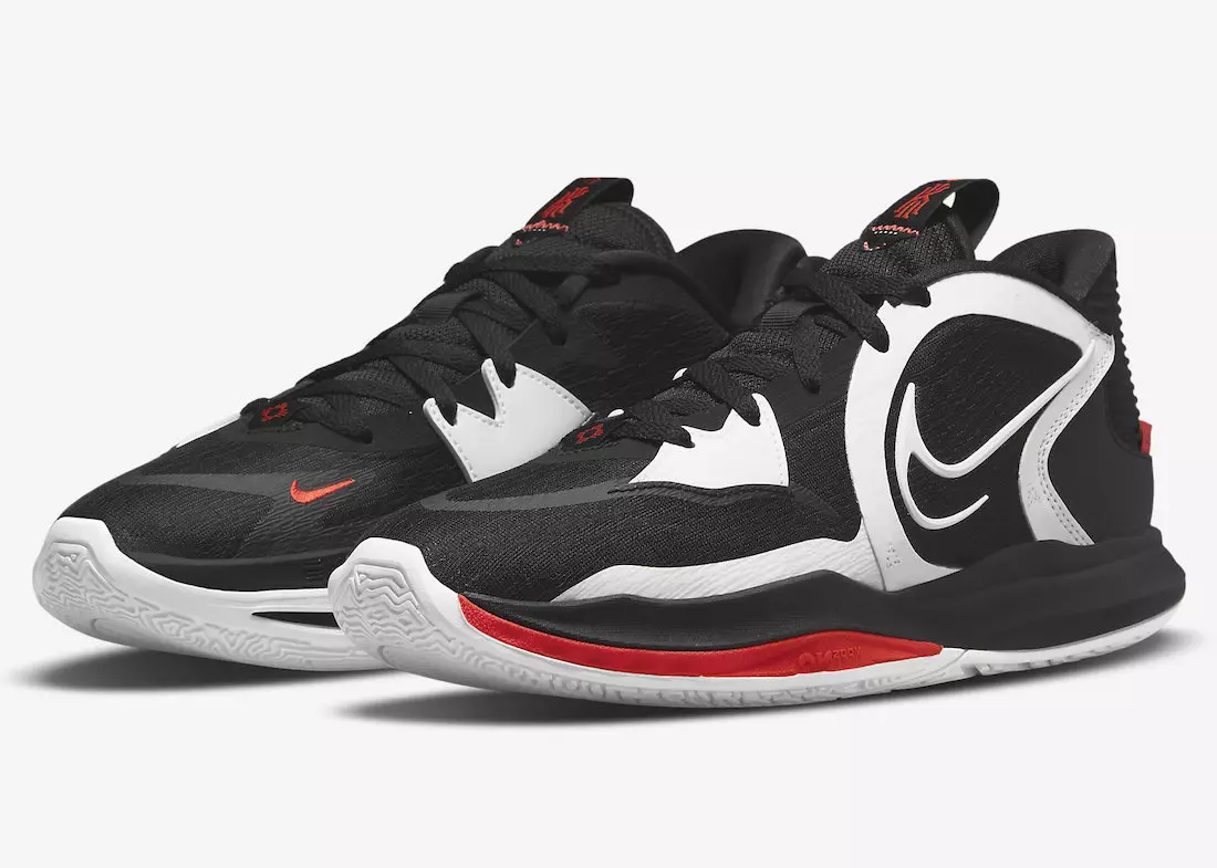 Nike Kyrie Low 5 Black White Chile Red DJ6012-001 מעלדונג טאָג