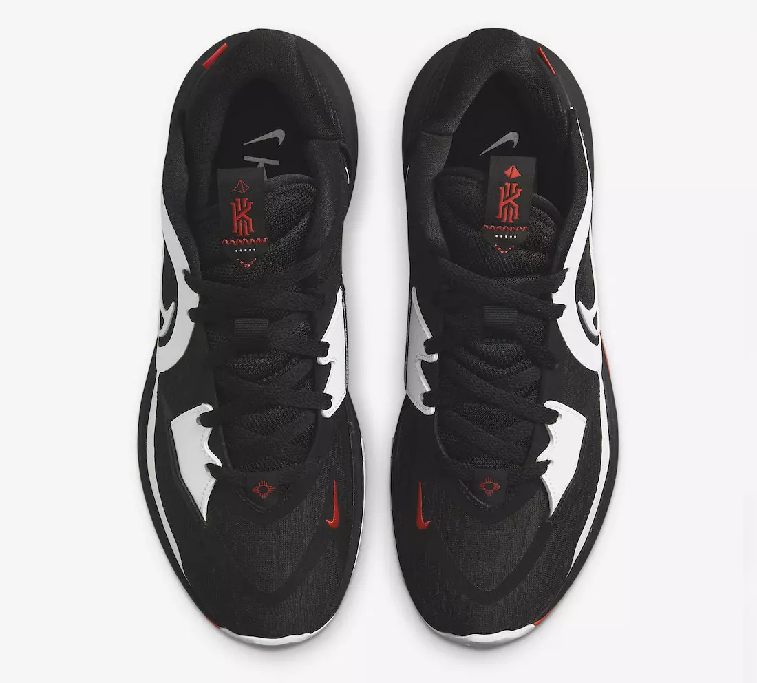 Nike Kyrie Low 5 Black White Chile Red DJ6012-001 Tarikh Tayangan