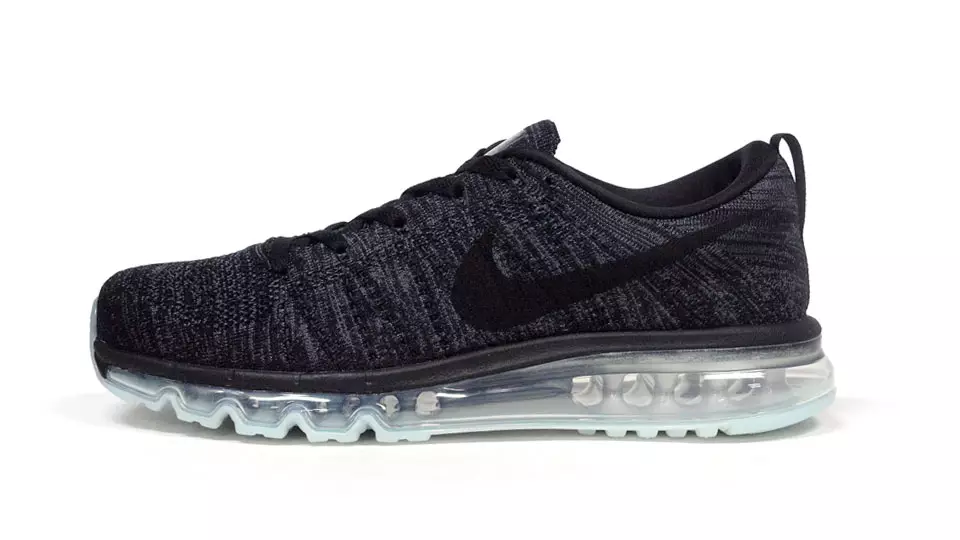 Nike Flyknit Air Max Svart Grå Rød Hvit