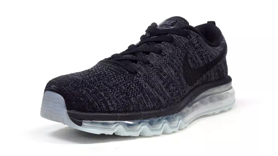 Nike Flyknit Air Max Svart Grå Rød Hvit