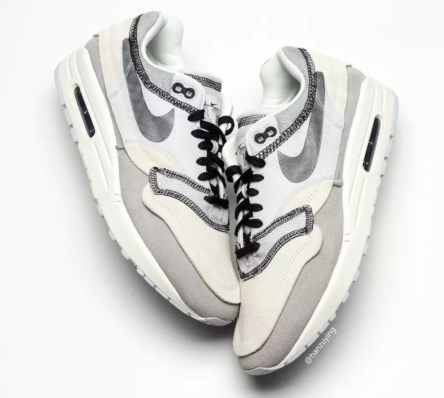 Nike Air Max 1 Inside Out אפור בהיר 858876-013 תאריך יציאה