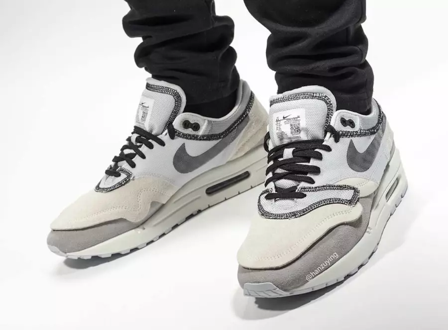 Nike Air Max 1 Inside Out Light Grey 858876-013 Tarikh Tayangan