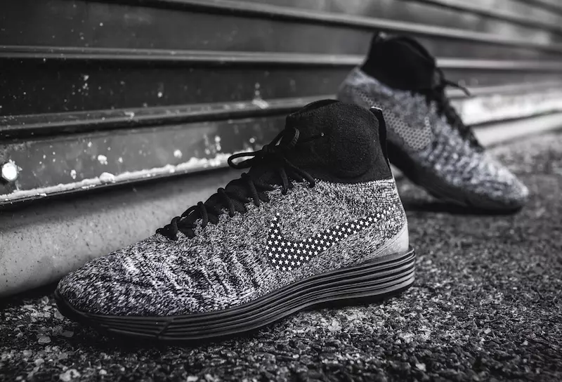 Nike Lunar Magista II Flyknit အနက်ရောင် အဖြူရောင်