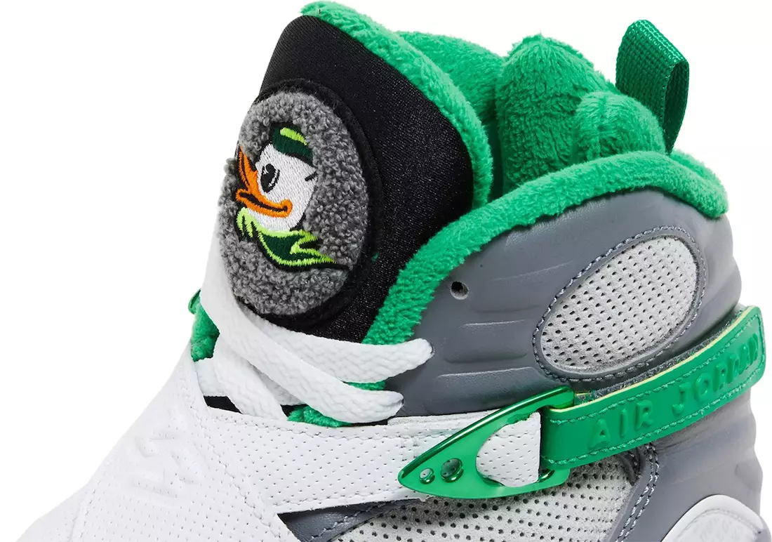 Air Jordan 8 Oregon Ducks PE Putih