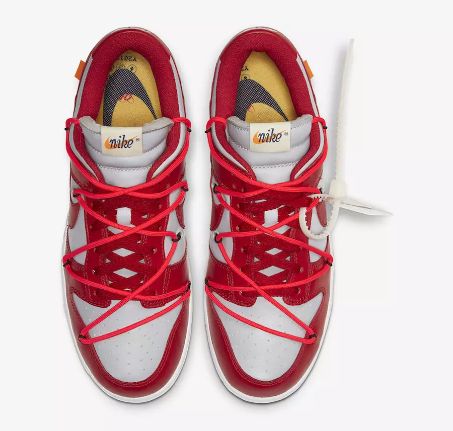 Off-White Nike Dunk Low Rosse Grigie CT0856-600 Data di rilascio