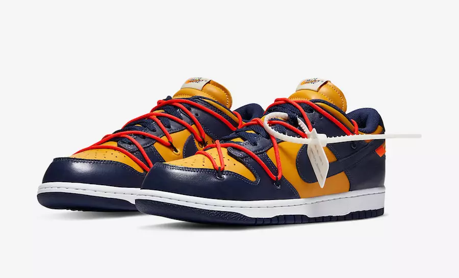 Data e lëshimit me ngjyrë të bardhë Nike Dunk Low Gold Navy CT0856-700