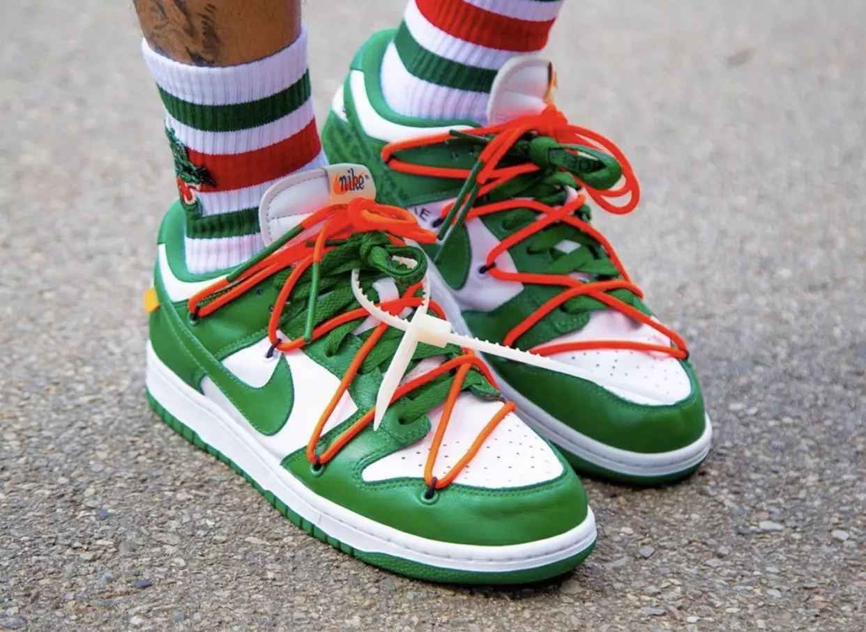 Off-White x Nike Dunk Low Pine Green CT0856-100 2019 Harga Tanggal Rilis