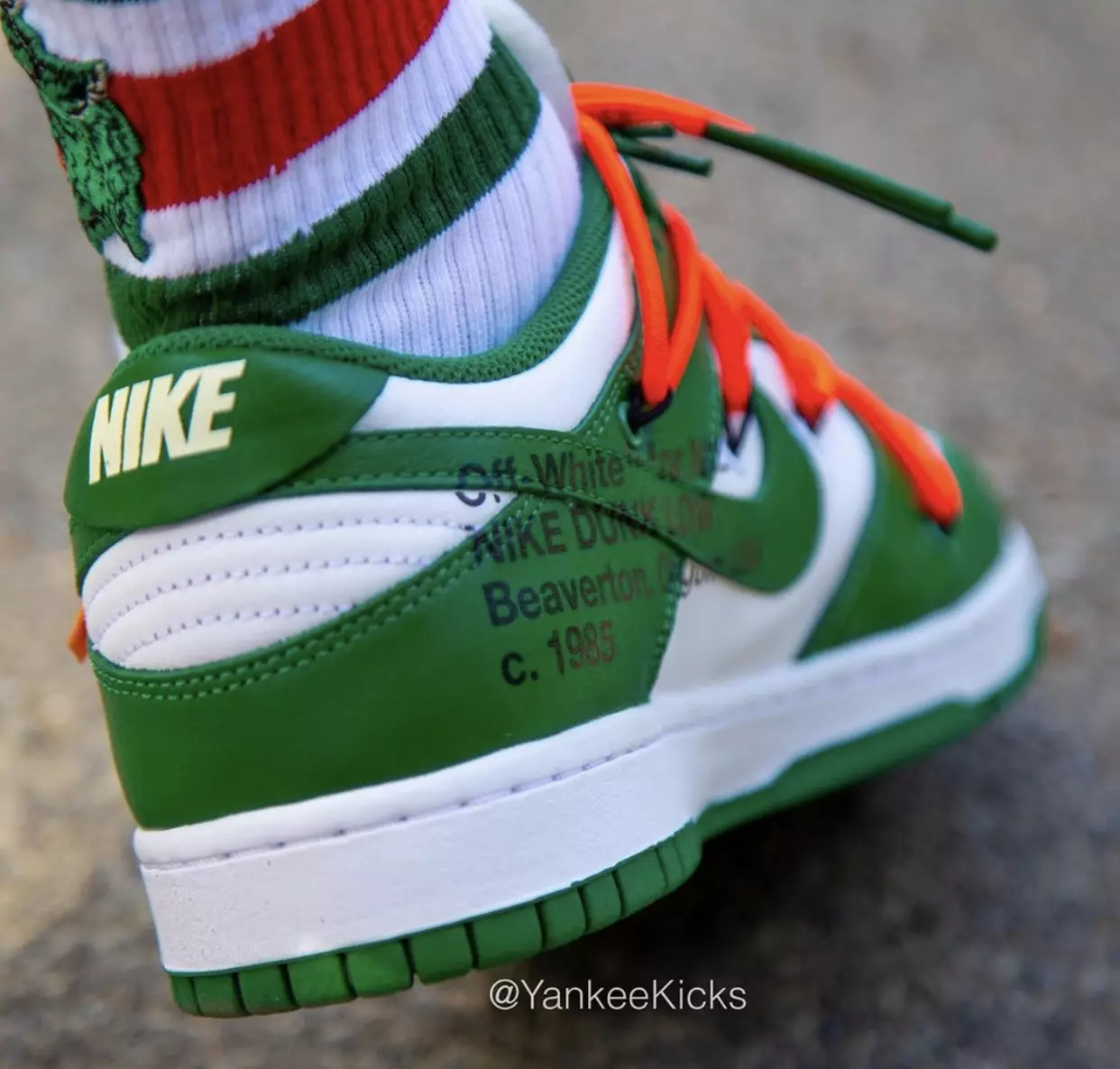 Off-White x Nike Dunk Low Pine Green CT0856-100 2019 Udgivelsesdato Priser