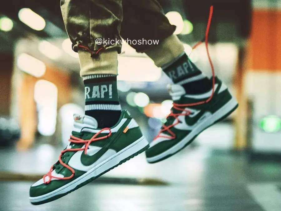 Off-White Nike Dunk Low Pine Green CT0856-100 2019 Data di rilascio Prezzo