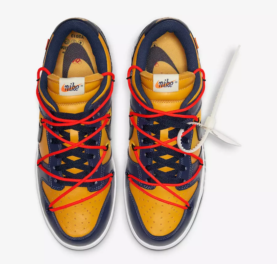 Off-White Nike Dunk Low Gold Navy CT0856-700 Data di rilascio