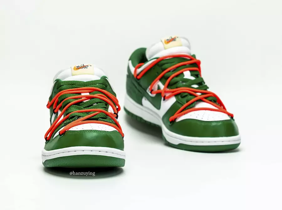 Off-White x Nike Dunk Low Pine Green CT0856-100 2019 Data di rilascio