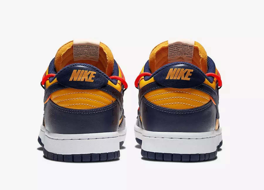 Off-White Nike Dunk Low Gold Navy CT0856-700 Datum izdaje