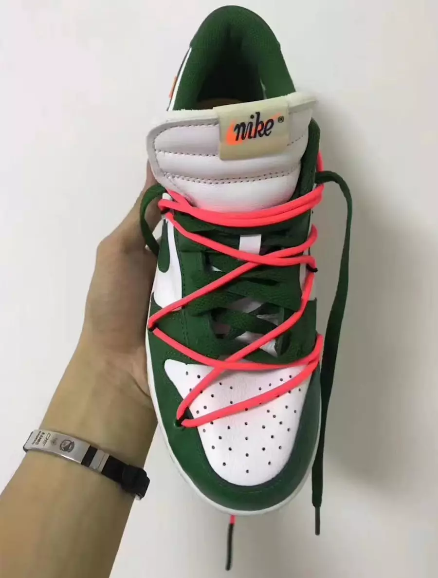 Off-White Nike Dunk Low Pine Green CT0856-100 Data tar-Rilaxx