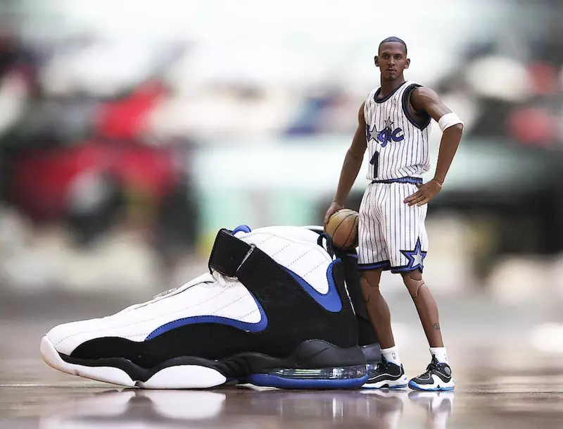 Nike Air Penny 4 Wit Zwart Atlantisch Blauw 864018-100