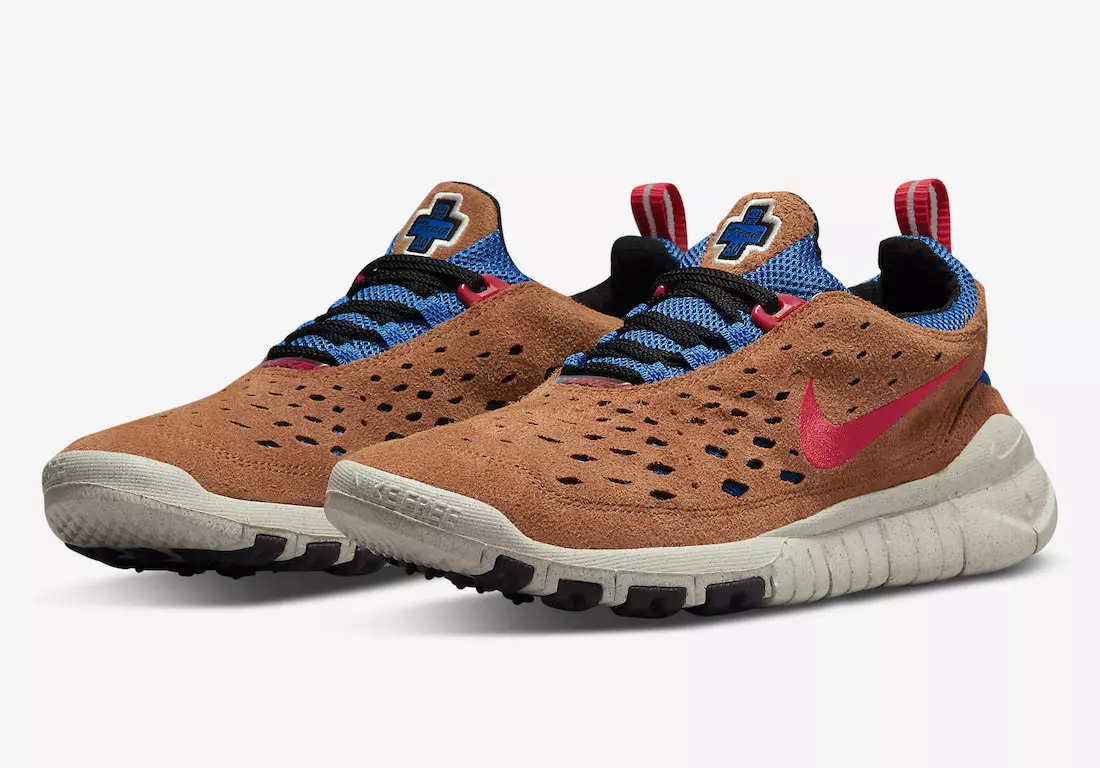 Nike Free Run Trail Dark Russet Habanero Red Blue Nebula CW5814-201 Data ta' Rilaxx