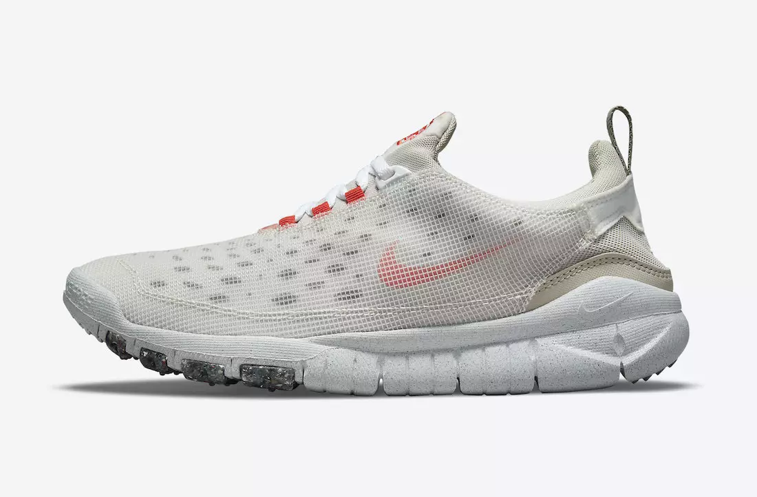 Nike Free Run Trail Crater Wit Oranje Crème Cave Stone DC4456-100 Releasedatum