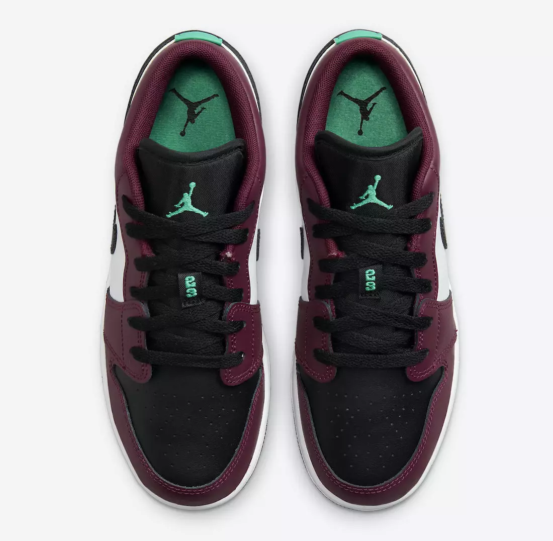 Air Jordan 1 Low SE GS Dark Beetroot Black Roma Green DM0589-635 ဖြန့်ချိသည့်ရက်စွဲ