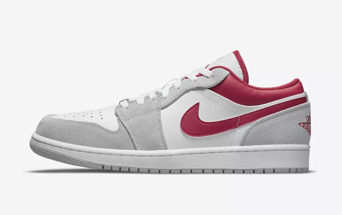 Air Jordan 1 Low White Pelēks Sarkans DC6991-016 Izdošanas datums