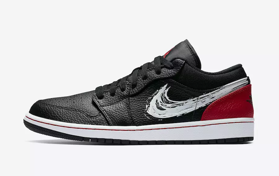 Air Jordan 1 Low Anajiunga na “Brushstroke Swoosh