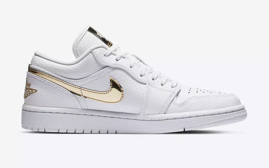 Air Jordan 1 Low White Metallic Gold CZ4776-100 Санаи озод Нарх