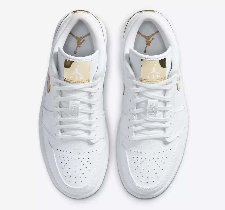 Air Jordan 1 Low White Metallic Gold CZ4776-100 Buraxılış Tarixi Qiymət