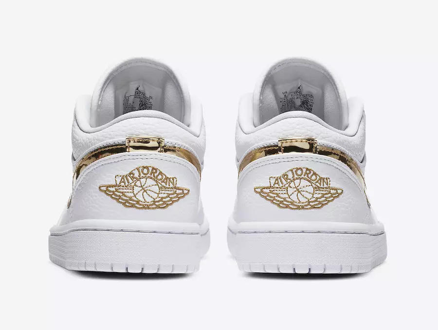 Air Jordan 1 Low White Metallic Gold CZ4776-100 Julkaisupäivähinta