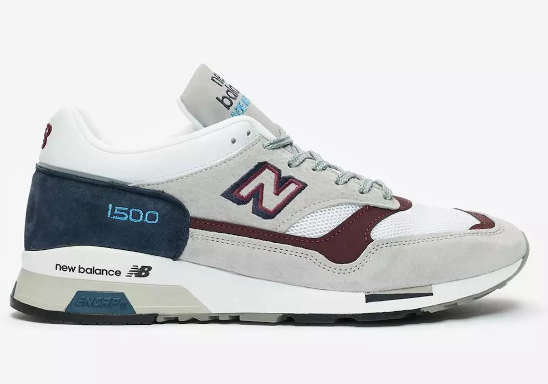 New Balance 1500 Зроблена ў Англіі Шэры цёмна-сіні бардовы M1500NBR