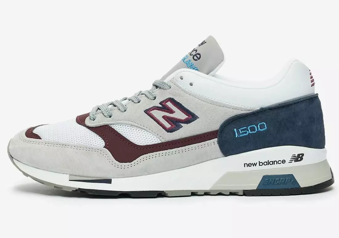 New Balance 1500 Made in England Gris Armada Borgoña M1500NBR