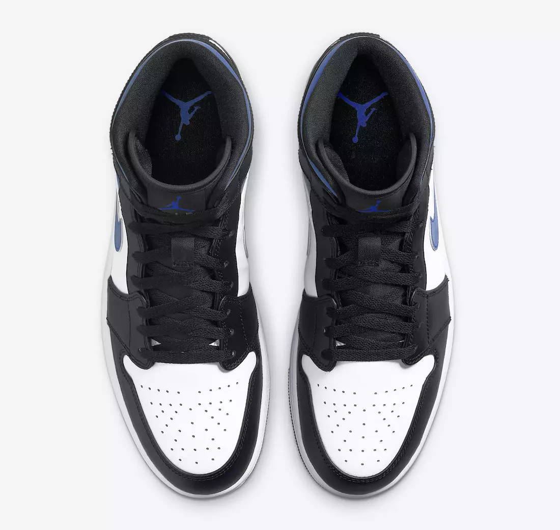 Air Jordan 1 Mid Black White Royal 554724-140 Tarikh Tayangan