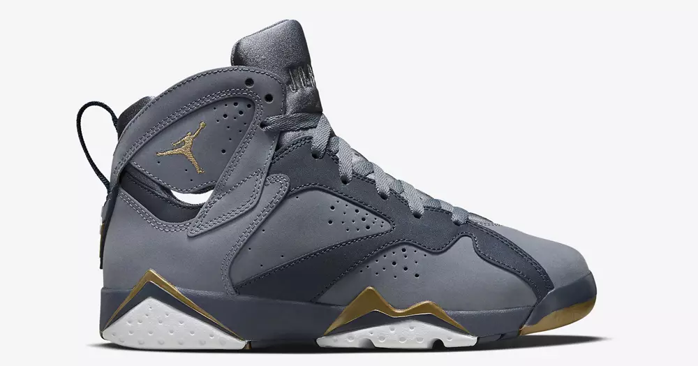 Air Jordan 7 Mavi Alacakaranlık Metalik Altın Obsidyen Beyaz