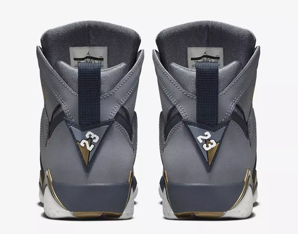 Aer Jordan 7 Blue Dusk Miotalach Óir Obsidian Bán