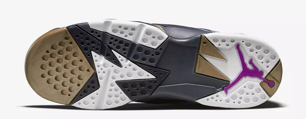 Air Jordan 7 Mavi Alacakaranlık Metalik Altın Obsidyen Beyaz