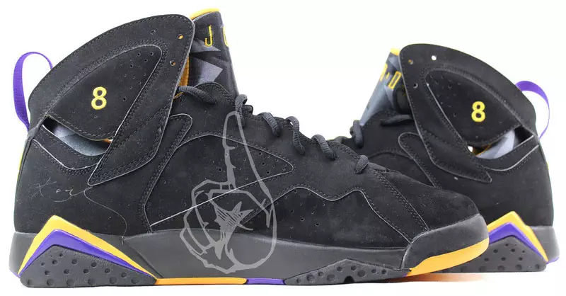 Air Jordan 7 Kobe Bryant Lakers idegenben PE