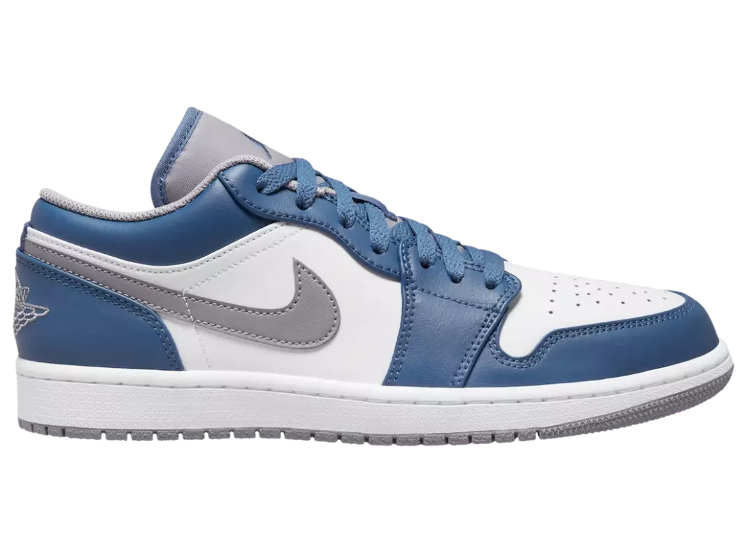 Air Jordan 1 Lav Hvid Blå Grå 553558-412 Udgivelsesdato