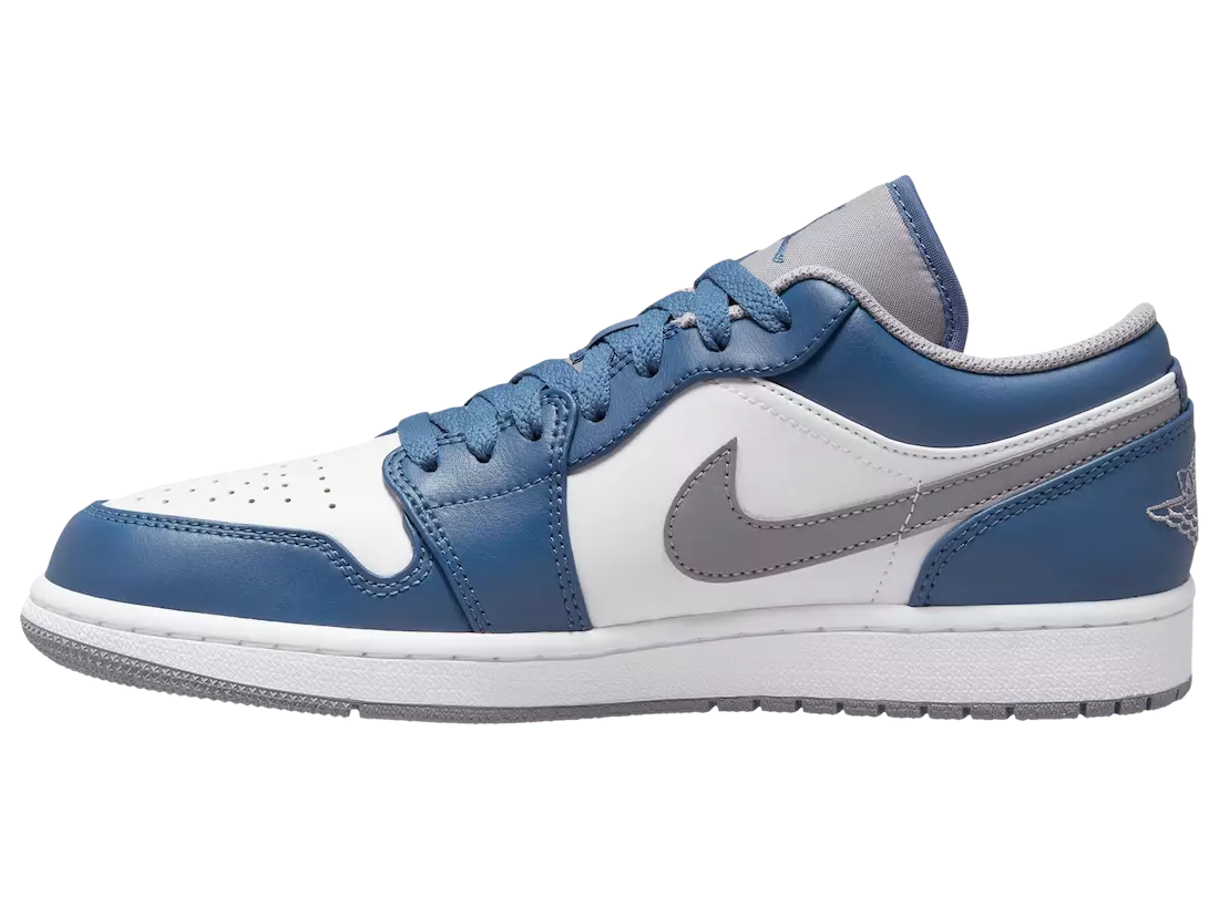 Air Jordan 1 Төмен ақ көк сұр 553558-412 Шығарылған күні