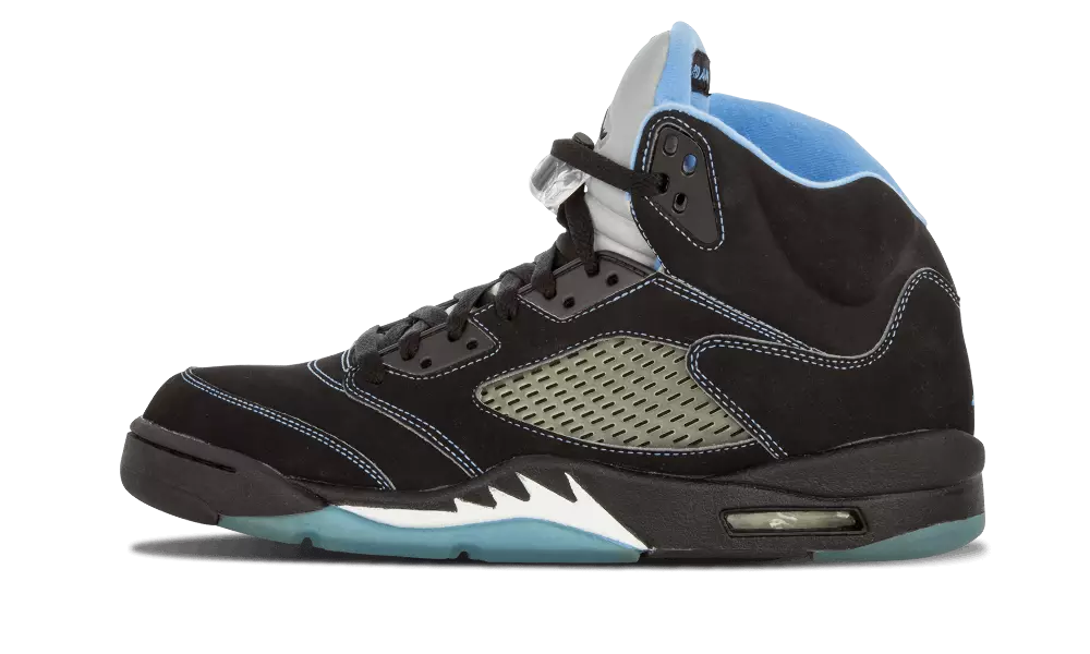 Air Jordan 5 Black University Blue 314259-041 Дата на издаване 2006 г.