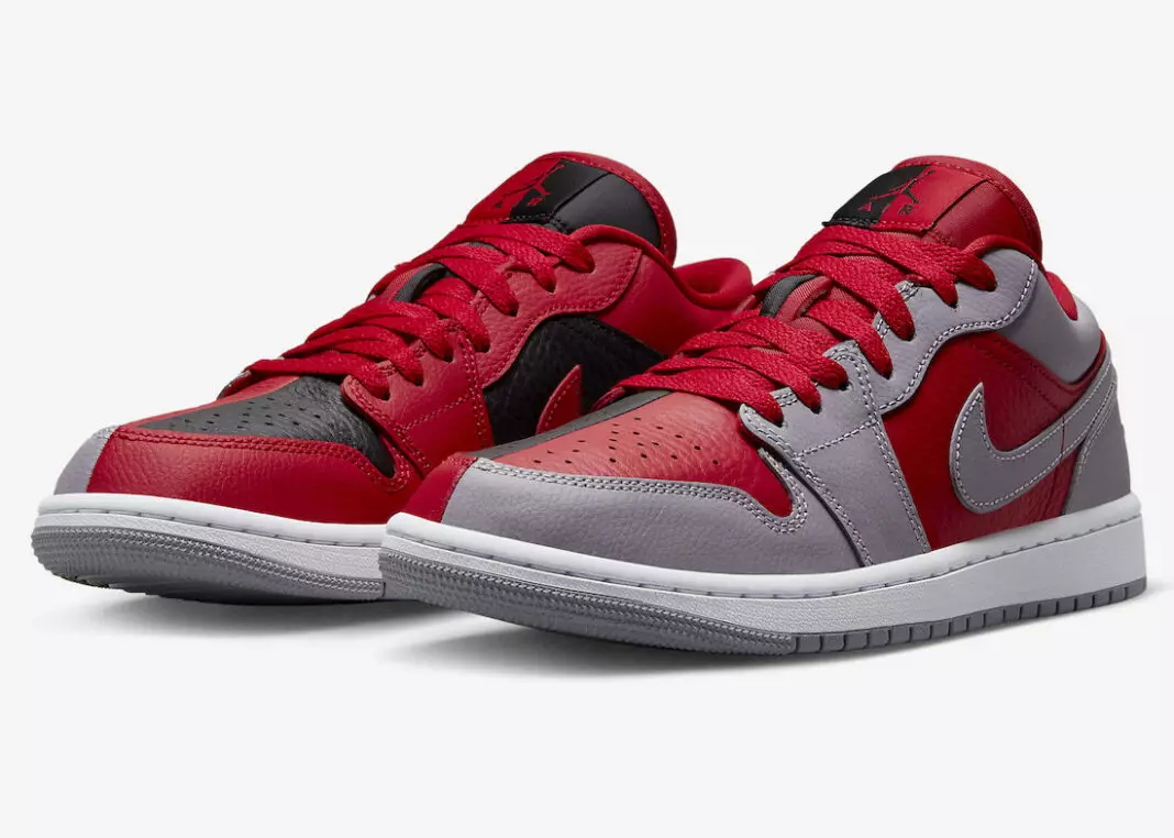 Air Jordan 1 Low SE Split Gym punane tsementhall must valge DR0502-600 väljalaskekuupäev