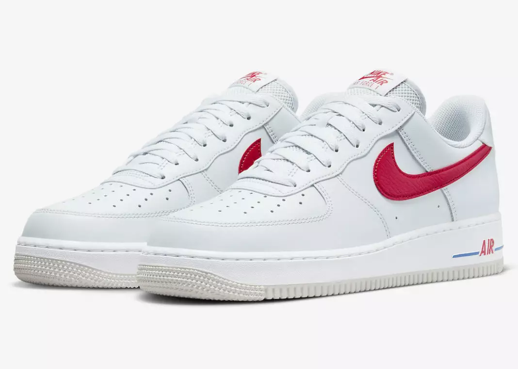 Nike Air Force 1 დაბალი თეთრი წითელი ლურჯი DX2660-001 გამოშვების თარიღი