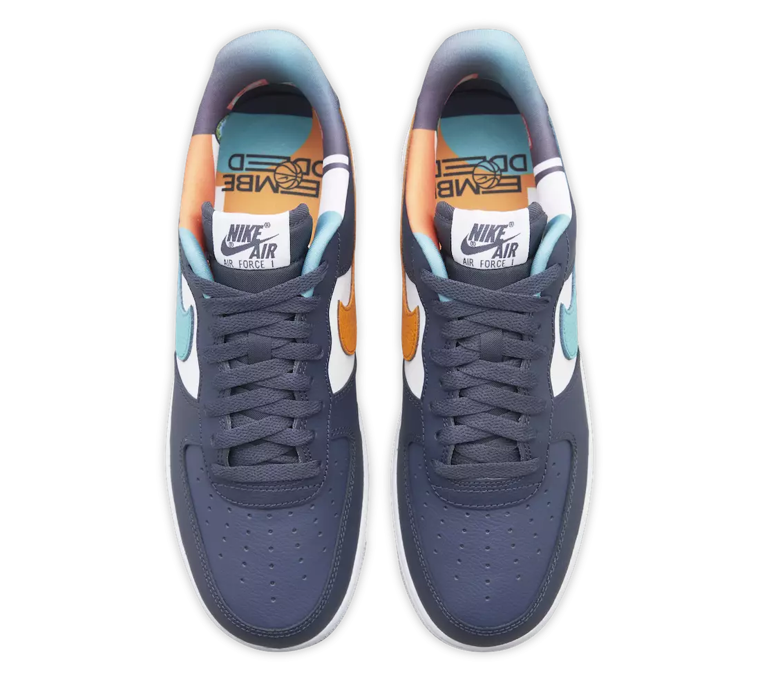 Nike Air Force 1 Low EMB Thunder Blue Washed Teal DM0109-400 Թողարկման ամսաթիվ