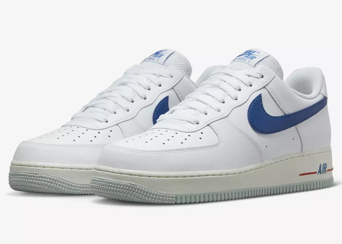 Nike Air Force 1 Low White White Blue Red DX2660-100 Útgáfudagur