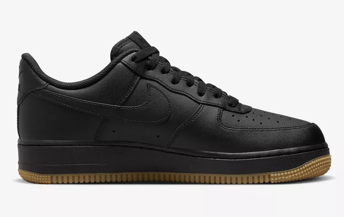 Nike Air Force 1 נידעריק שווארצע גומע DZ4404-001 מעלדונג טאָג