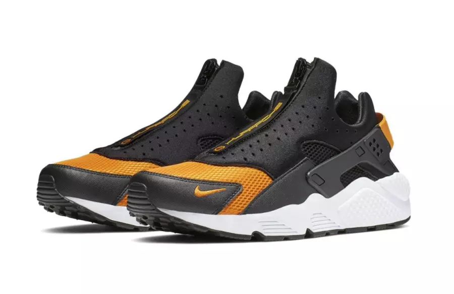 Nike Air Huarache Run EXT Zip llança en negre i daurat