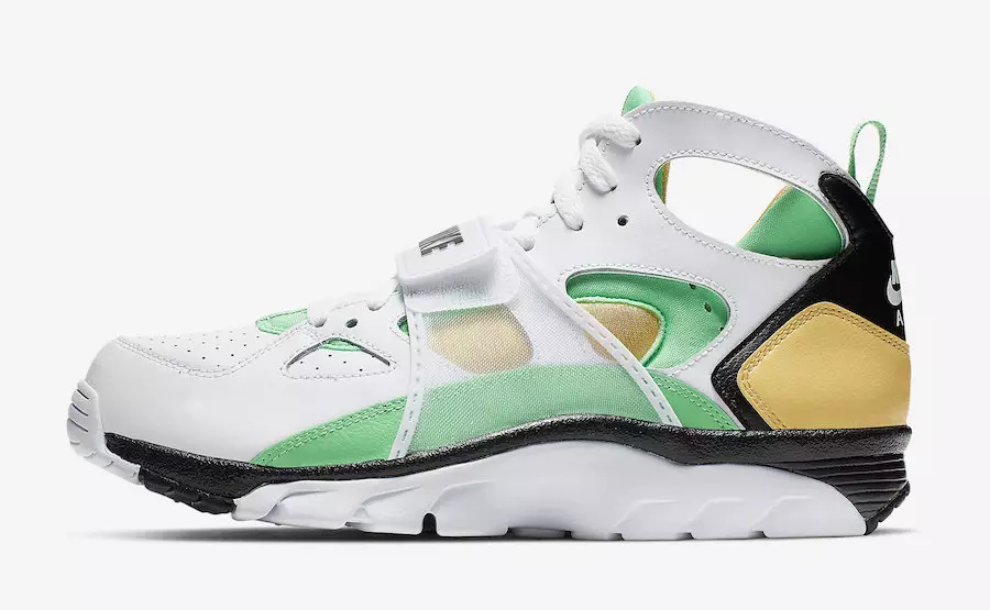 Nike Air Trainer Huarache White Gold Green 679083-108 Data tal-Ħruġ