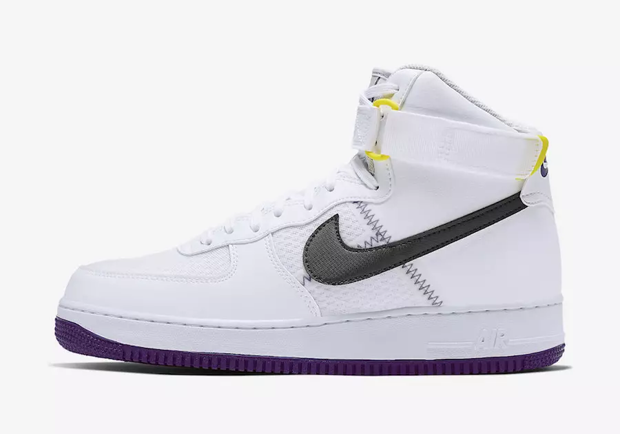 تاریخ انتشار Nike Air Force 1 High White Court Purple CI1117-100