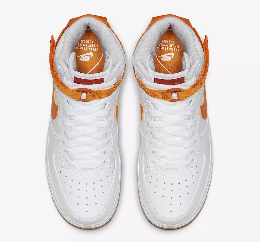 Ngày phát hành Nike Air Force 1 High White Orange 334031-109