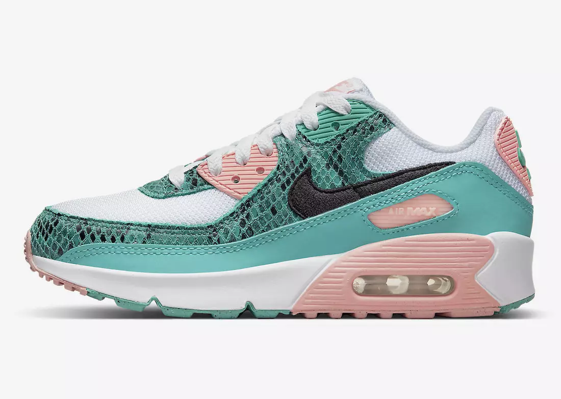 Tarehe ya Kutolewa ya Nike Air Max 90 GS Snakeskin DR8926-300