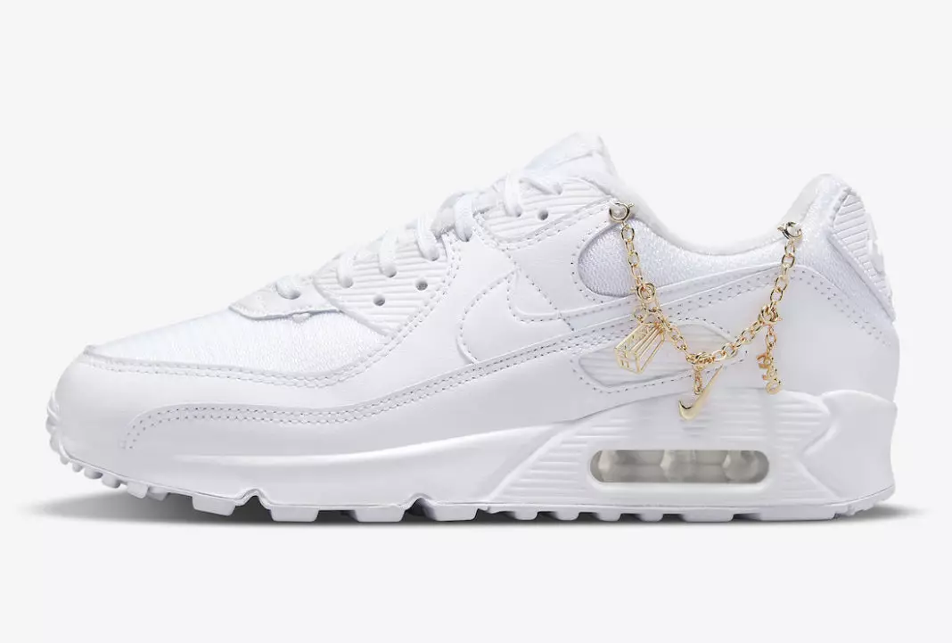 Nike Air Max 90 מאַזלדיק טשאַרמז DH0569-100 מעלדונג טאָג