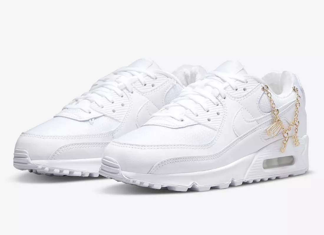 Nike Air Max 90 מאַזלדיק טשאַרמז DH0569-100 מעלדונג טאָג